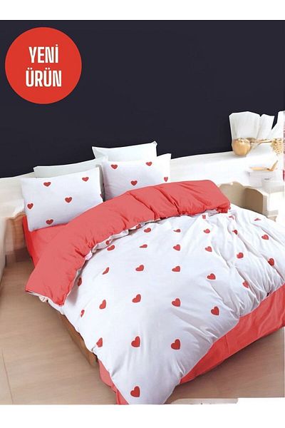 CASPARA Set cuvertură de pilota Amour Double Heart - Ușor de călcat I Set cuvertură de pilota