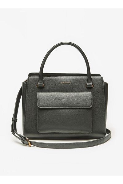 Flora Bella by Shoexpress Flora Bella Solid Tote Bag with Handles and Detachable Strap