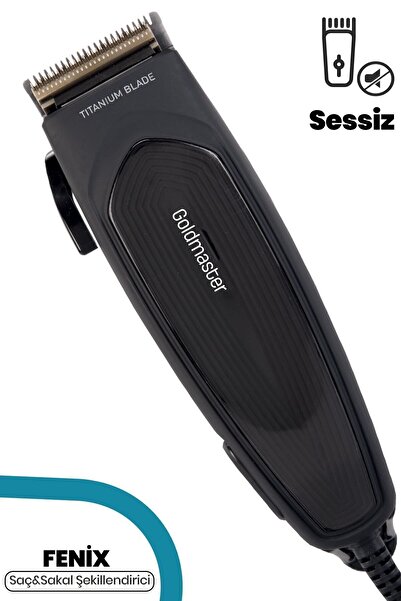 GOLDMASTER Fenix Sessiz Paslanmaz Çelik Ultra Keskin Saç Ve Sakal Kesme Makinesi