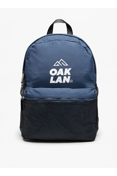 Oaklan by Shoexpress Logo Print Backpack with Adjustable Straps - 40x30x15 cm
