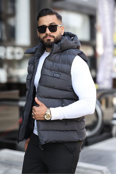 S&M CLOTHİNG ΝΕΑ ΣΕΖΟΝ ΑΝΔΡΙΚΟ ΑΦΑΙΡΟΥΜΕΝΟ ΦΟΥΣΚΩΤΟ ΓΙΛΕΚΟ