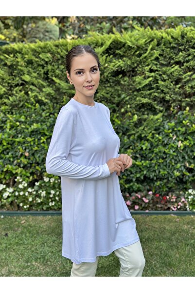 two in sis crew neck long sleeve tunic long tunic cotton viscose tunic underwear crew neck tunic