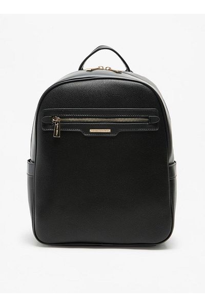Flora Bella by Shoexpress Flora Bella Monogram Print Backpack with Adjustable Straps and Zip Closure