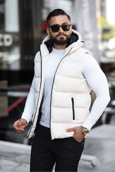 S&M CLOTHİNG New Season - Hooded Waterproof Inflatable Vest