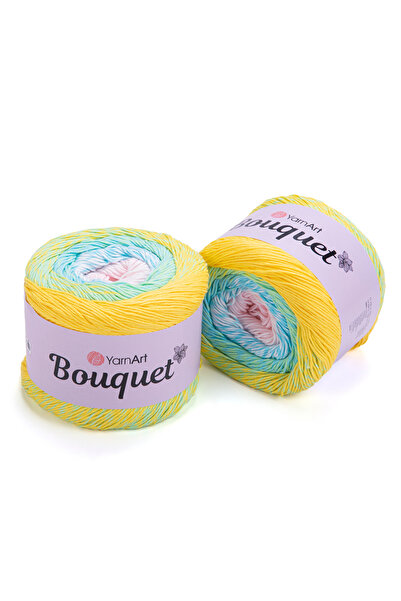 Yarnart Πουλόβερ Ζακέτα σε χρώμα Bouquet - 100% Βαμβάκι, 250γρ, 500 Mt, 2 Τεμ...