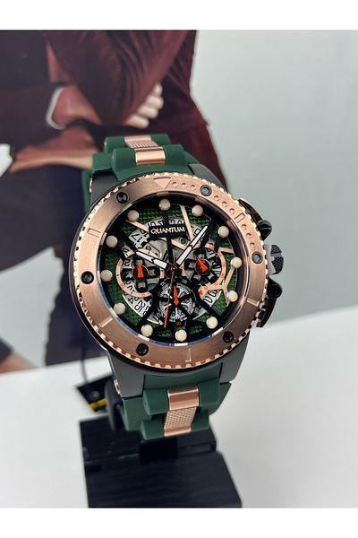 Quantum Men's Sports Wristwatch - Giant Case, 50mm, 100m Waterproof, 2 Years Warranty