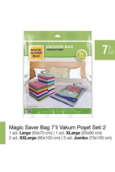 Magic Saver Bag 7-Piece Vacuum Bag Set 2