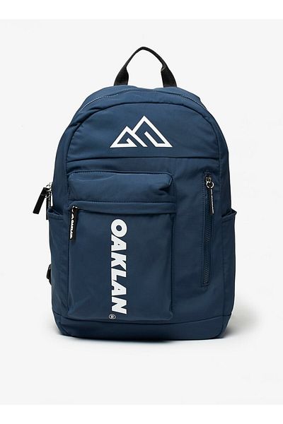 Oaklan by Shoexpress Logo Printed Backpack with Adjustable Strap - 42X30X16 cm