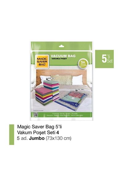 Magic Saver Bag Magic Saver Bag Σετ Jumbo 5 Τεμάχια Vacuum Poštet-4
