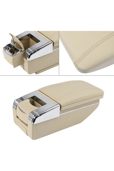 Carlifestyle Beige Colored Universal Armrest and Armrest Sliding