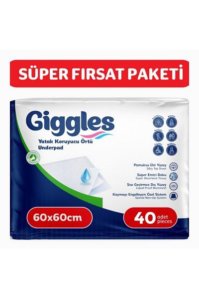 giggles 60x60 Mattress Protector Cover 40 Pieces