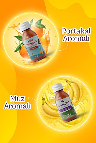MDC Kalsiyum Şurup ve Omega 3 Şurup - Gelişim Destek Paketi