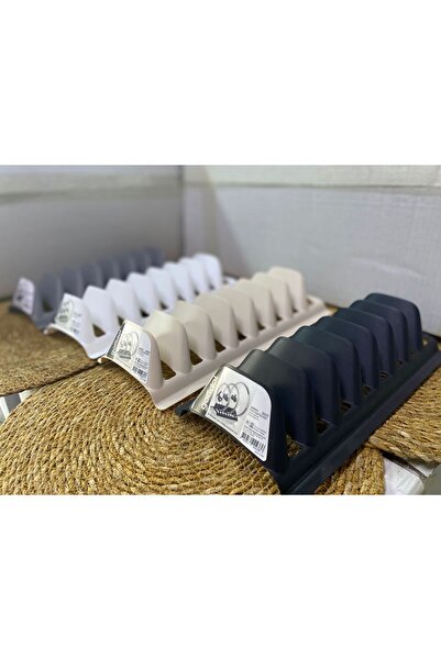 Gondol 8 Bölmeli Plastik Tabaklık, Tencere Kapak Düzenleyici Organizer | Şık Kırılmaz Esnek Tabaklıkk