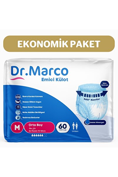 DR.MARCO Yetişkin Emici Külot Medium 60 Adet