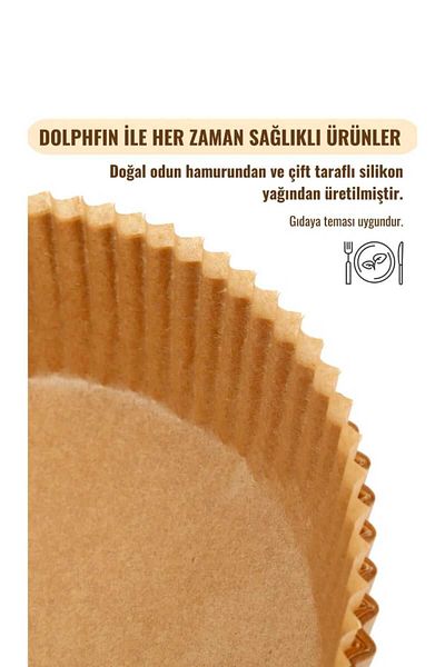 DolphFin ورق خبز دائري للمقلاة مقاس كبير في صندوق خاص ورق خبز للمقلاة الهوائية متوافق مع Philips Xxl