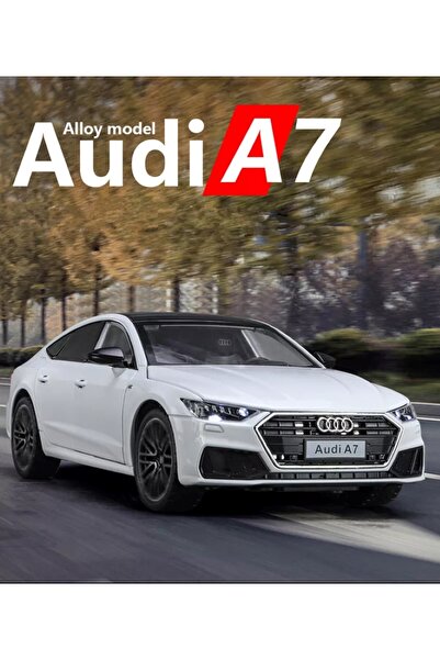 scntoys Audi A7 Araba 1:24 Diecast Metal Model Araba Koleksiyon Araba Sesli Işıklı 21 Cm Oyuncak Araba