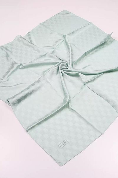 PİRAMİT Βαμβακερό μαντίλι WATER GREEN Pyramid P Monogram