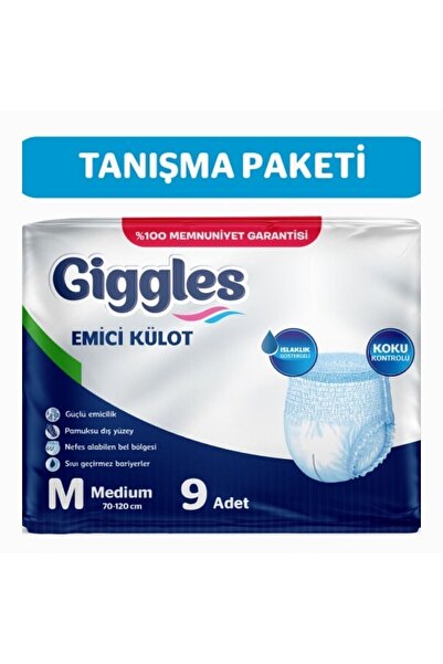giggles 9'lu Medium Emici Külot 1paket 9 Adet