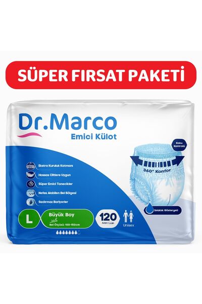 DR.MARCO Yetişkin Emici Külot Large 120 Adet