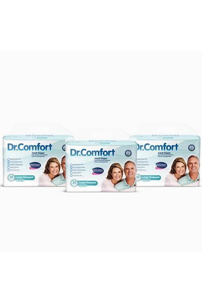Dr.Comfort Adult Waist Banded Patient Diapers Large 90 Pieces