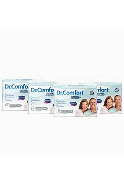 Dr.Comfort Adult Waist Banded Patient Diapers Extra Large 120 Pieces