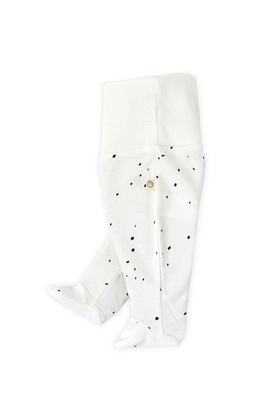 Little Gusto High Waist Booties Trousers Newborn Cosmos White Organic Cotton