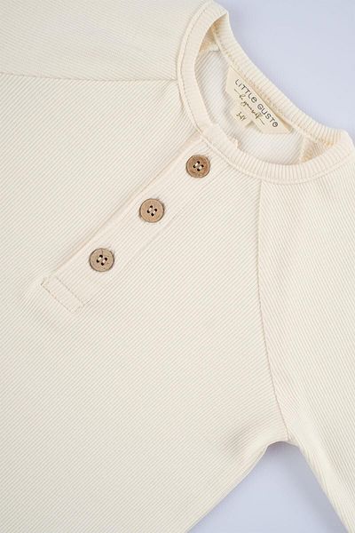 Little Gusto Children's Camisole Sweatshirt Ecru Organic Cotton