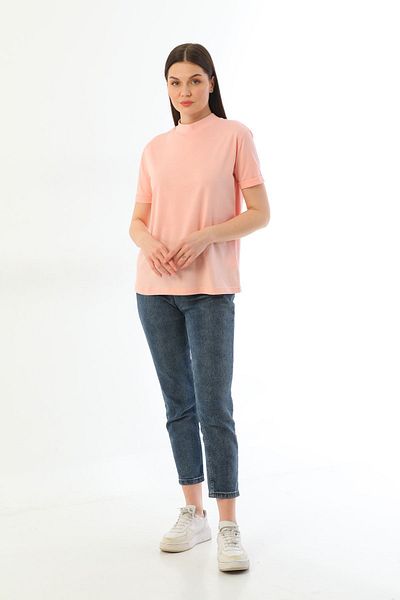 kallima Powder Pink 2 Pack Stand Collar Comfortable Fit 100% Cotton T-shirt