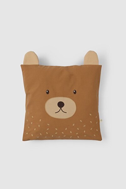 Little Gusto Organik Pamuk Kare Süs Yastık Ayıcık 40x40