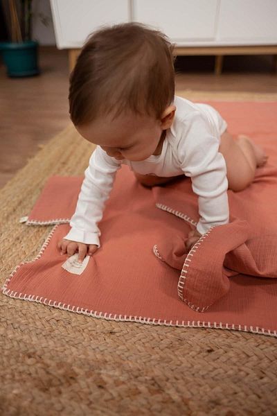 Little Gusto Baby Muslin Diaper Cover Organic Cotton Pink 75 Cm