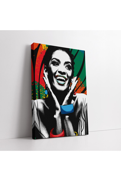KOSS Dijital Pop art šarena slika žene na platnu