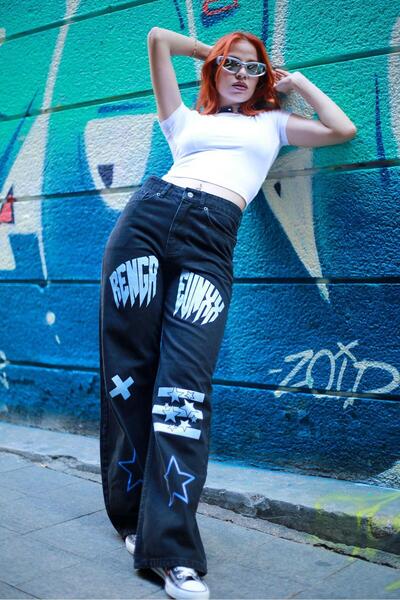 Touz Moda Renger Detailed Streetwear Baggy Trousers
