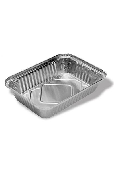 KURTSAN AMBALAJ Aluminum Bowl 1000gr100 Pieces with Lid