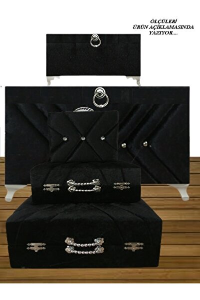 Hasret Çeyiz Çeyiz Sandık Damat Nişan Bohça Çanta Bavul Gelin Sandığı 5li 0572