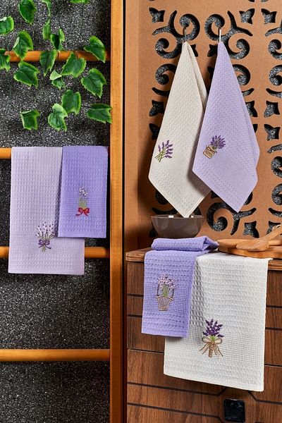 Casnack Σετ 6 Πετσέτες Κουζίνας Λεβάντα 40x60