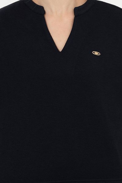 U.S. Polo Assn. Navy Blue V-Neck Oversize Sweatshirt