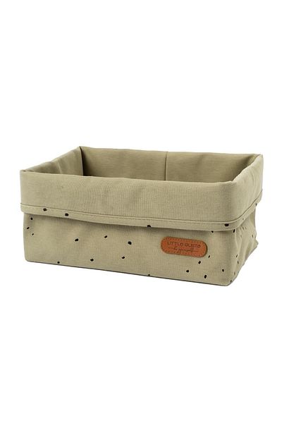 Little Gusto Organizer Basket Baby Cosmos Khaki Organic Cotton 25x16 cm