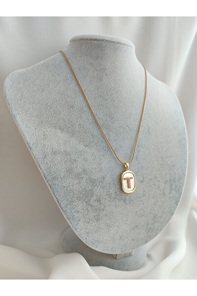 Nota Bijuteri Çelik Harf Kolye (T)