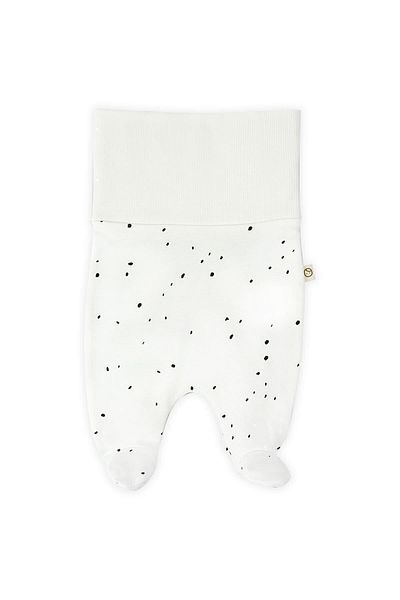Little Gusto High Waist Booties Trousers Newborn Cosmos White Organic Cotton