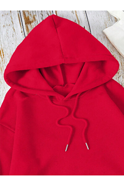 Revasser Men's and Women's Solid Colored Cotton Oversize Hooded Sweatshirt