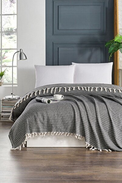 Casnack Sahra Model Μαύρο Διπλό Πικέ 1500γρ. 200x230εκ.