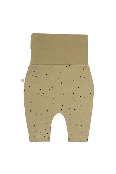 Little Gusto High Waist Trousers Baby Cosmos Khaki Organic Cotton