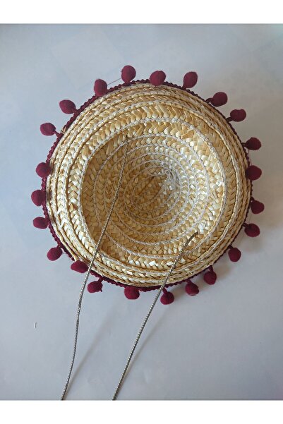 AKTEZ-EL إكسسوار القطط والكلاب قبعة من القش الطبيعي