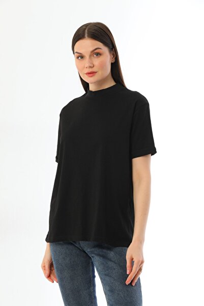 kallima Ecru-black 2-pack Stand-up Collar Comfortable Fit 100% Cotton T-shirt