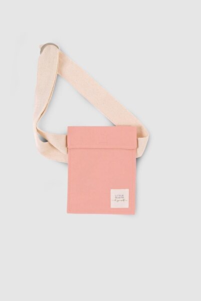 Little Gusto Organik Pamuk Bel Çantası Pembe Organik Pamuk