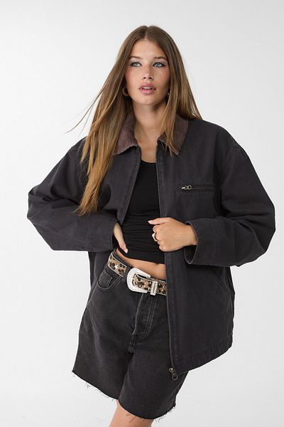 Stradivarius Kontrast yakalı ve cepli ceket