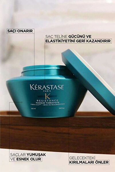 Kerastase Therapiste -Boyalı ve Permalı Saç Fiberini Yenileyen Onarıcı 3'lü Saç Bakım Seti/Gem28S56-