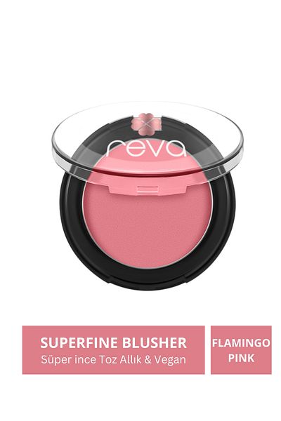 REVA Superfine Blusher Flamingo Pink - Superfine Powder Blush 7.5 gr - No: 703 - Vegan & Clean Content