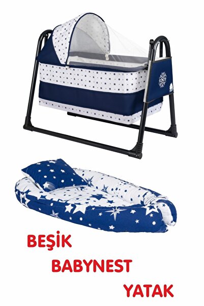 Özbay Btrend Babynest Yatak Ve Yastık+ Cep Hediyeli Sallanır Sepet Beşik Bebek Beşiği Hamak 2 li Set
