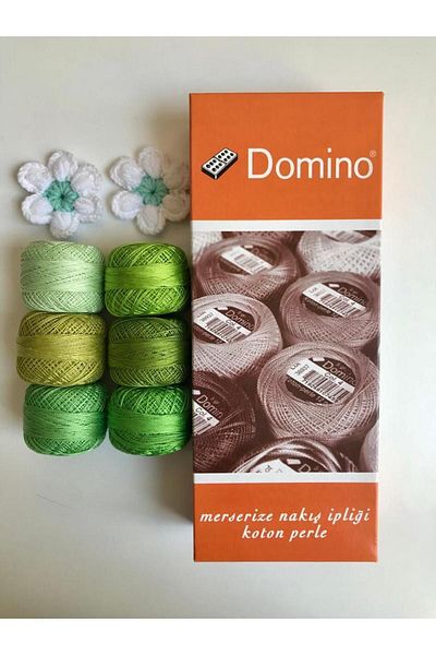domino Σετ με 12 κεντήματα Perle 6 τεμαχίων
